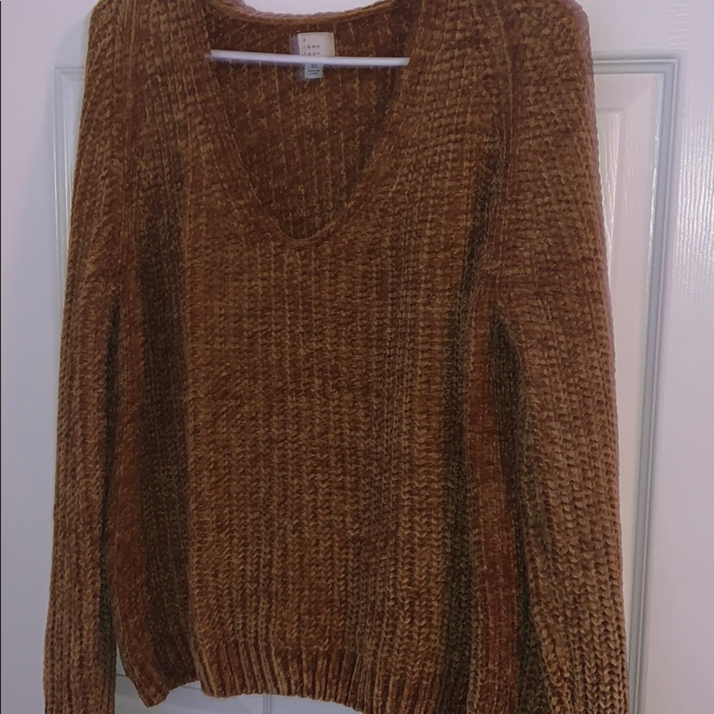 golden yellow sweater